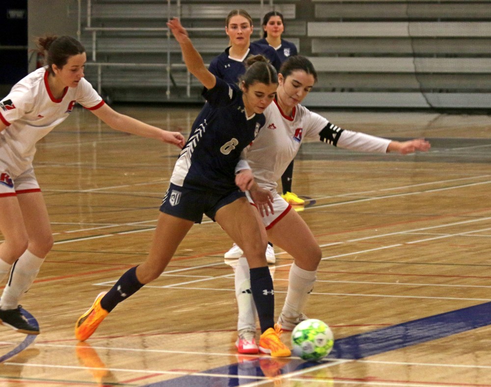 The MCAC women's futsal season kicked off in Niverville Jan. 18. (Cassidy Dankochik The Carillon)