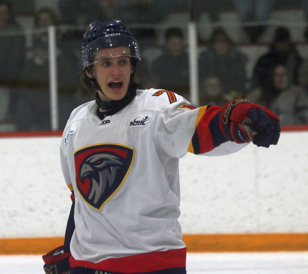 Steinbach and Niverville played a pair of games Jan. 9 and Jan. 11, with the visiting team coming out on top both times. (Cassidy Dankochik The Carillon)