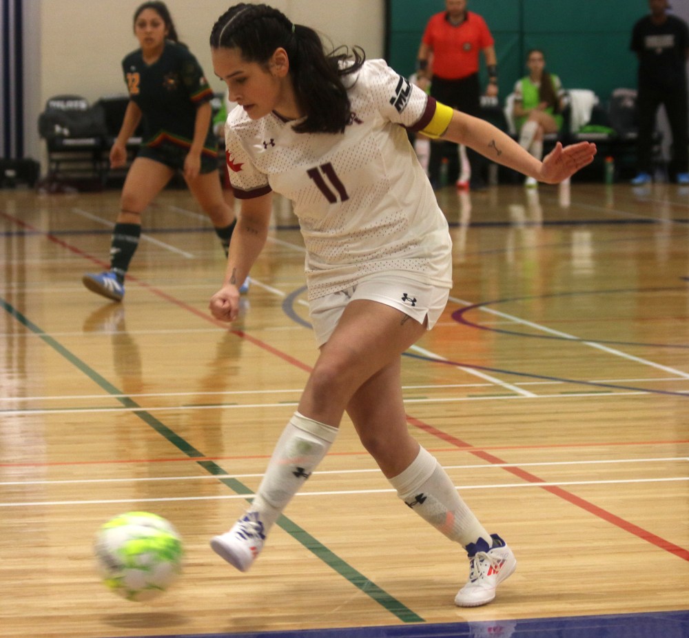 The MCAC women's futsal season kicked off in Niverville Jan. 18. (Cassidy Dankochik The Carillon)