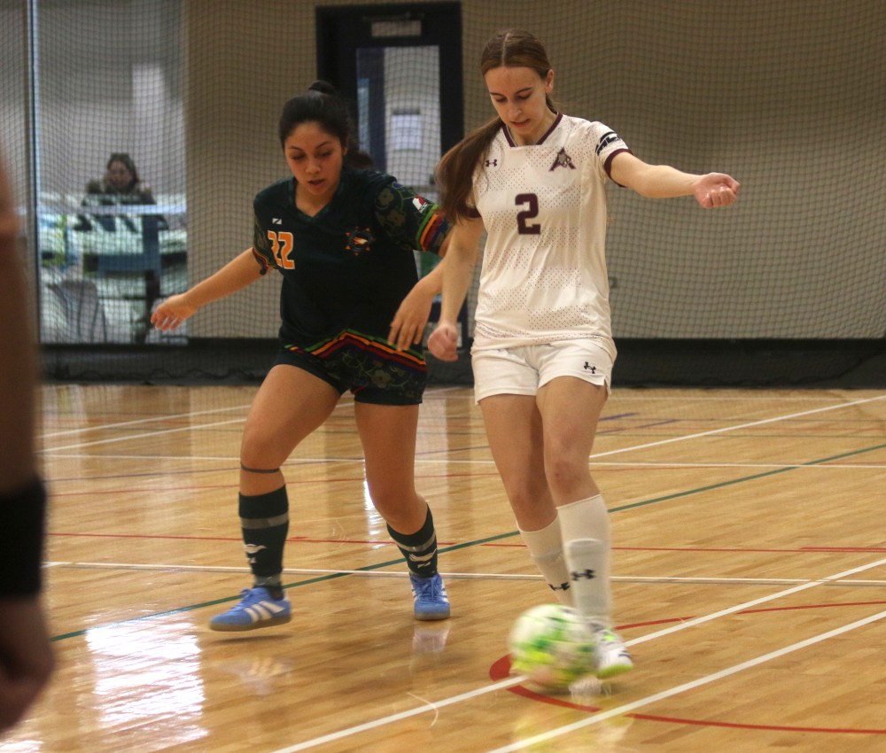 The MCAC women's futsal season kicked off in Niverville Jan. 18. (Cassidy Dankochik The Carillon)