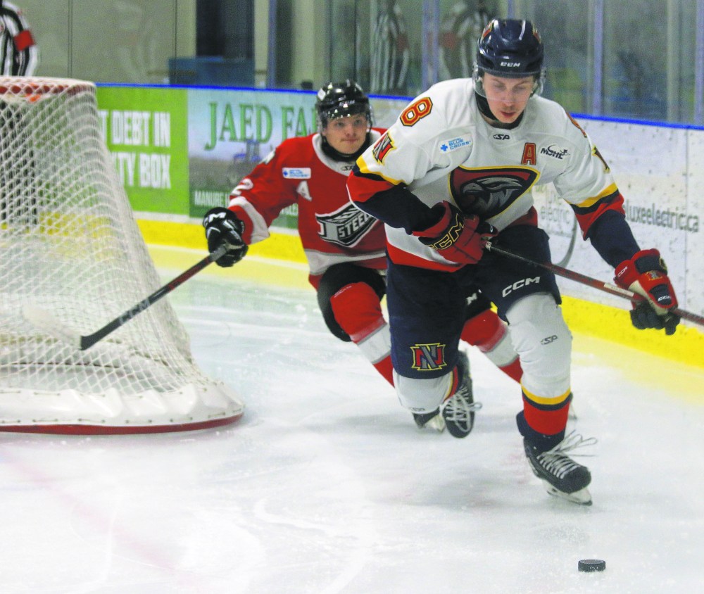 Avery Laliberte was named one of the MJHL's stars of the week, nabbing five points in three games. The Lorette product was recently named to an NHL pre-draft list. (Cassidy Dankochik The Carillon)