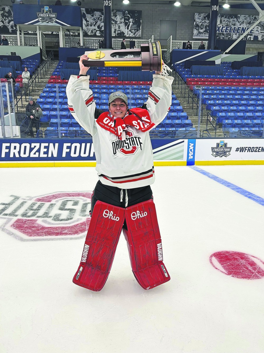 SUPPLIED
Ste. Anne's Raygan Kirk was a very happy NCAA champion Sunday.