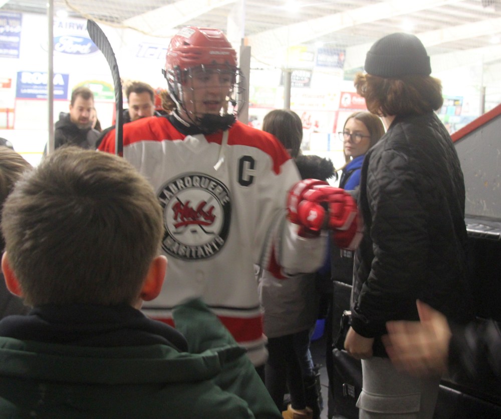 The La Broquerie Habs picked up a memorable victory over St Malo Jan. 25. (Cassidy Dankochik The Carillon)