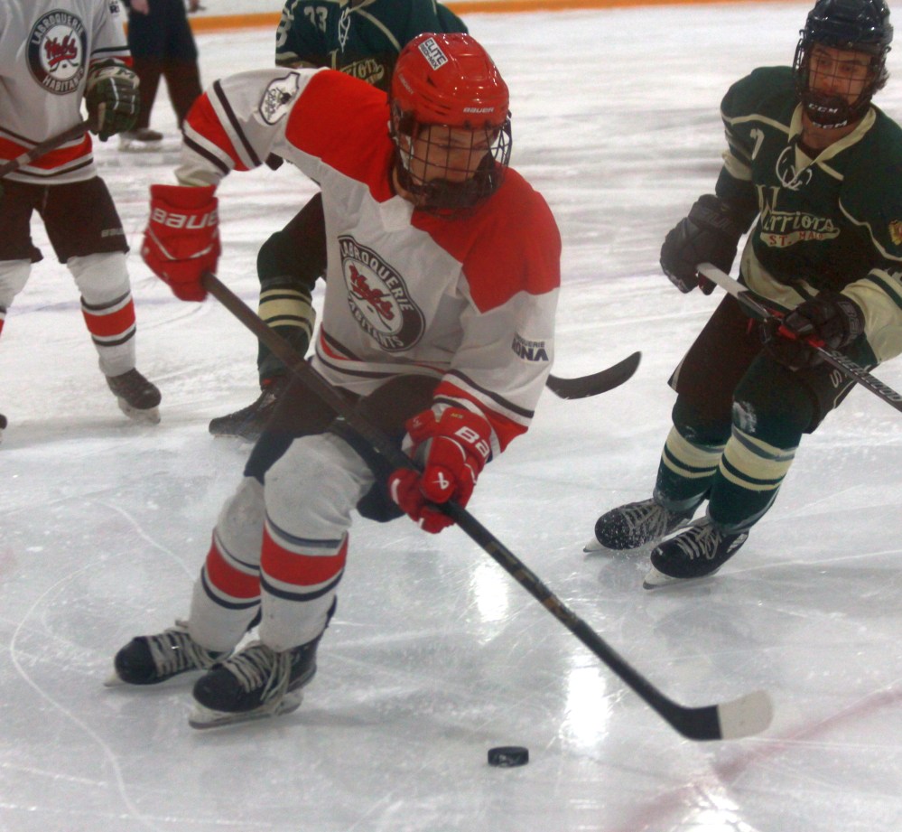 The La Broquerie Habs picked up a memorable victory over St Malo Jan. 25. (Cassidy Dankochik The Carillon)