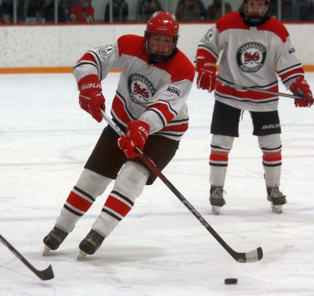 The La Broquerie Habs picked up a memorable victory over St Malo Jan. 25. (Cassidy Dankochik The Carillon)