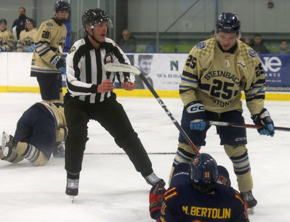 Steinbach and Niverville played a pair of games Jan. 9 and Jan. 11, with the visiting team coming out on top both times. (Cassidy Dankochik The Carillon)