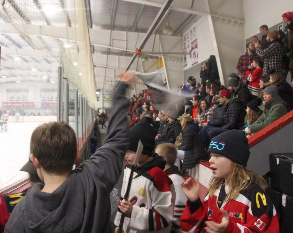 The La Broquerie Habs picked up a memorable victory over St Malo Jan. 25. (Cassidy Dankochik The Carillon)