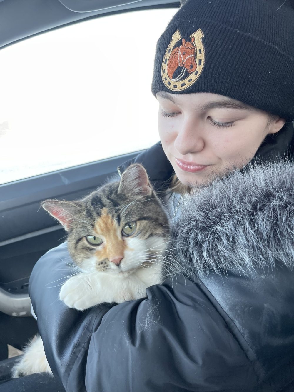 submitted
Sara with a rescued cat.