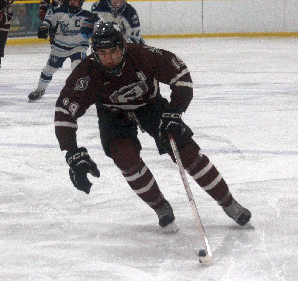 Hayden Kochen was named one of the MHSAA's athletes of the week earlier this season. Springfield is looking forward to the playoffs in the top division of high school hockey. (Cassidy Dankochik The Carillon)