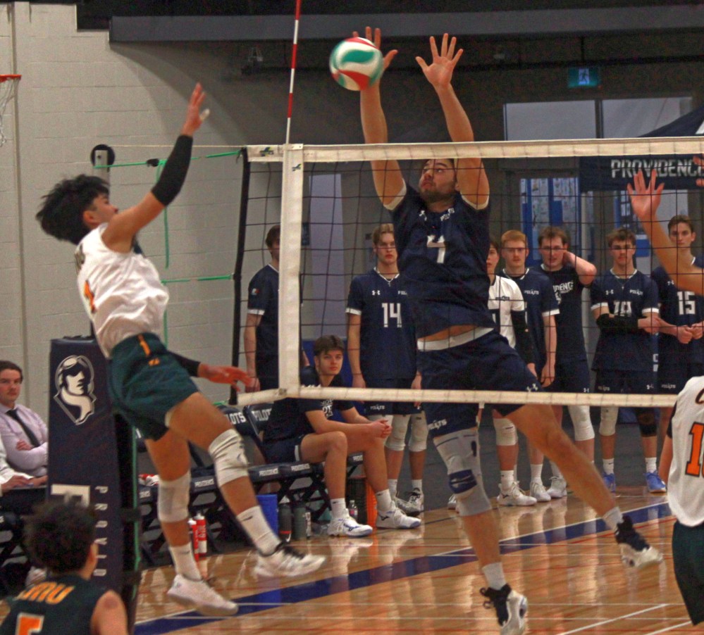 Grunthal's Noah Boschman has helped the Pilots to an outstanding Manitoba Colleges Athletic Conference record of 13-1, including a pair of wins over CMU Jan. 24 and 25. (Cassidy Dankochik The Carillon)