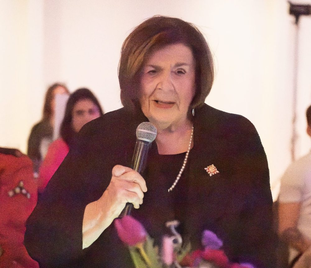 SVJETLANA MLINAREVIC THE CARILLON
Lt. Gov. Anita Neville gives a speech during Agape House's Purple Gala at Friedensfeld Community Centre on March 7, 2025.