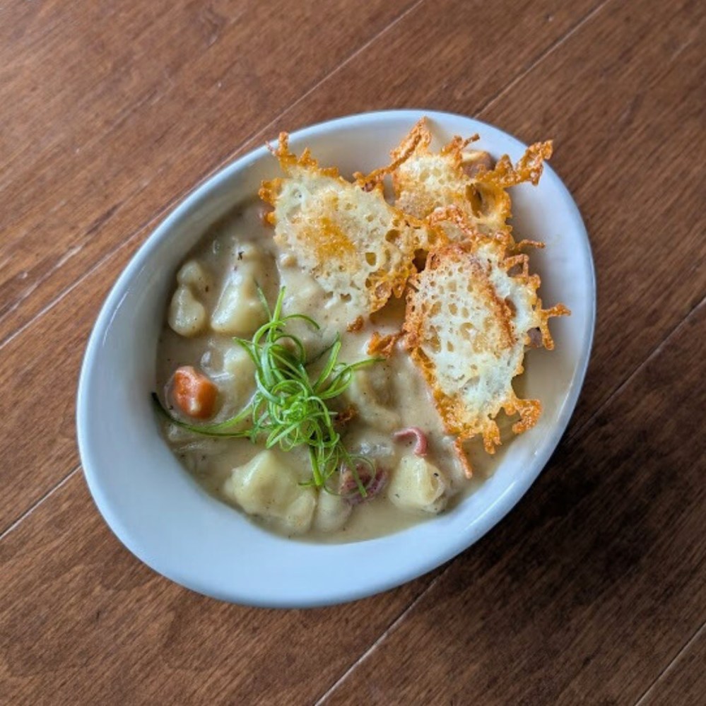 SUPPLIED
Three-cheese Smokey gnocchi bacon soup available at Smitty’s in Niverville.