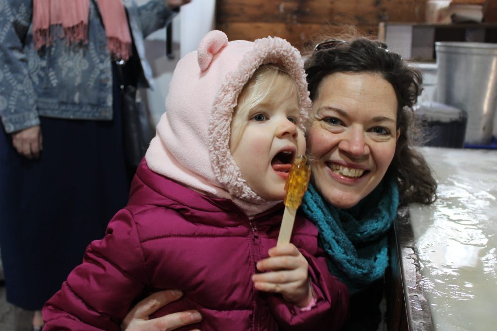 GREG VANDERMEULEN CARILLON ARCHIVES
Organizers say they served up 1,400 of the local maple taffy delicacies over St Pierre Museum’s two-day Sugaring Off Festival and another 1,300 throughout the week for school children last year. The festival and taffy are back April. 5-6.
