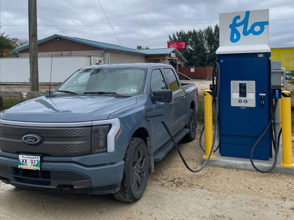 SUBMITTED BY THE RM OF RITCHOT
A charging station in Ile des Chenes in Ritchot. The municipality just received funding for 23 new charging stations from the province.