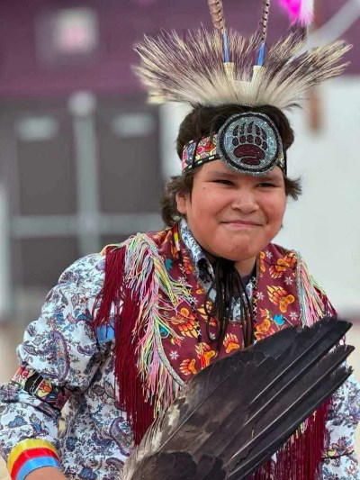 submitted 

Caleb Atkinson in his regalia. The Roseau River Anishinaabe teen is receiving the Promise Keeper Award at the second annual Treaty One Awards Gala in Winnipeg April 30.