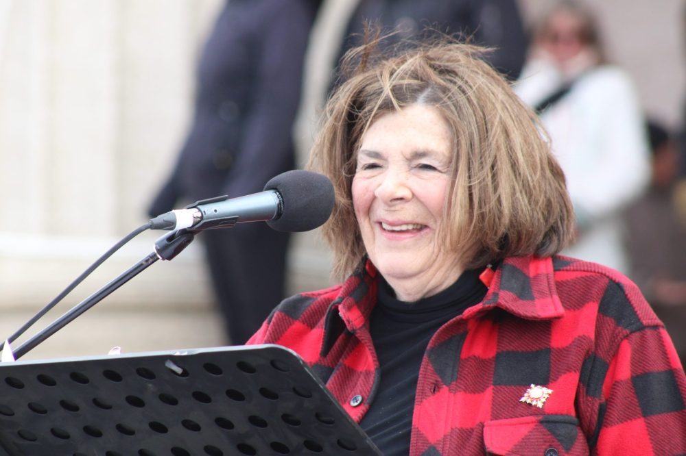 GREG VANDERMEULEN THE CARILLON
Lt. Gov. Anita Neville speaks at the Rally for Canada.