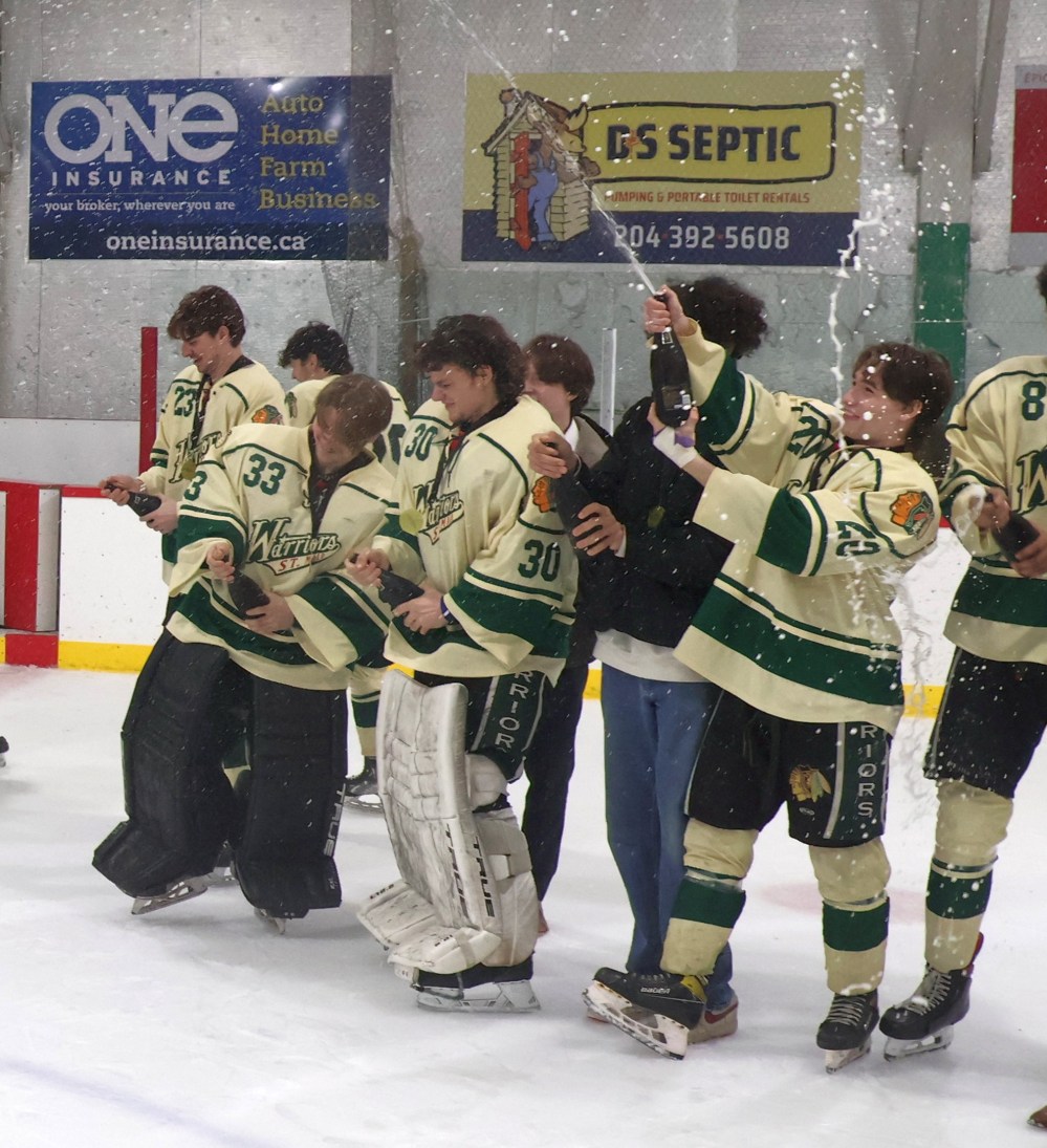 St Malo won back-to-back CRJHL championships, coming back from a 3-2 series deficit against Beausejour. (Cassidy Dankochik The Carillon)