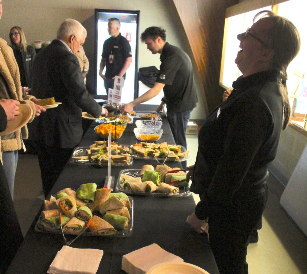 CHRIS GAREAU THE CARILLON
Food from the new Co-op Food Store in Ste Anne is served at the Clearview Co-op AGM April 1 in Steinbach. An official grand opening is planned for late spring.