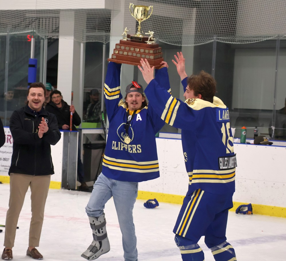 The Niverville Clippers captured their first HTJHL championship since 1994 with a game six win on home ice March 26. (Cassidy Dankochik The Carillon)