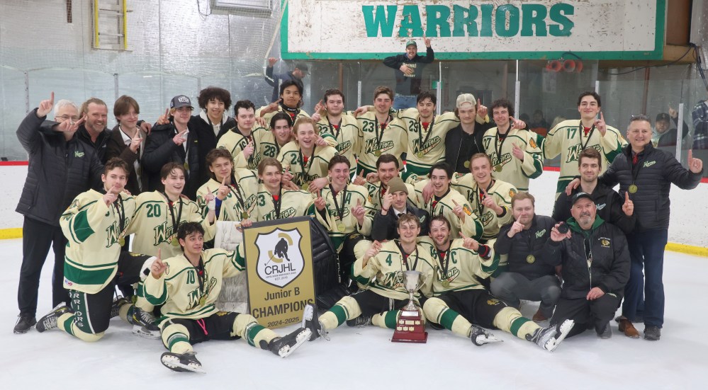The St Malo Warriors will hang another banner after a 3-1 victory in game seven of the CRJHL finals on home ice. (Cassidy Dankochik The Carillon)