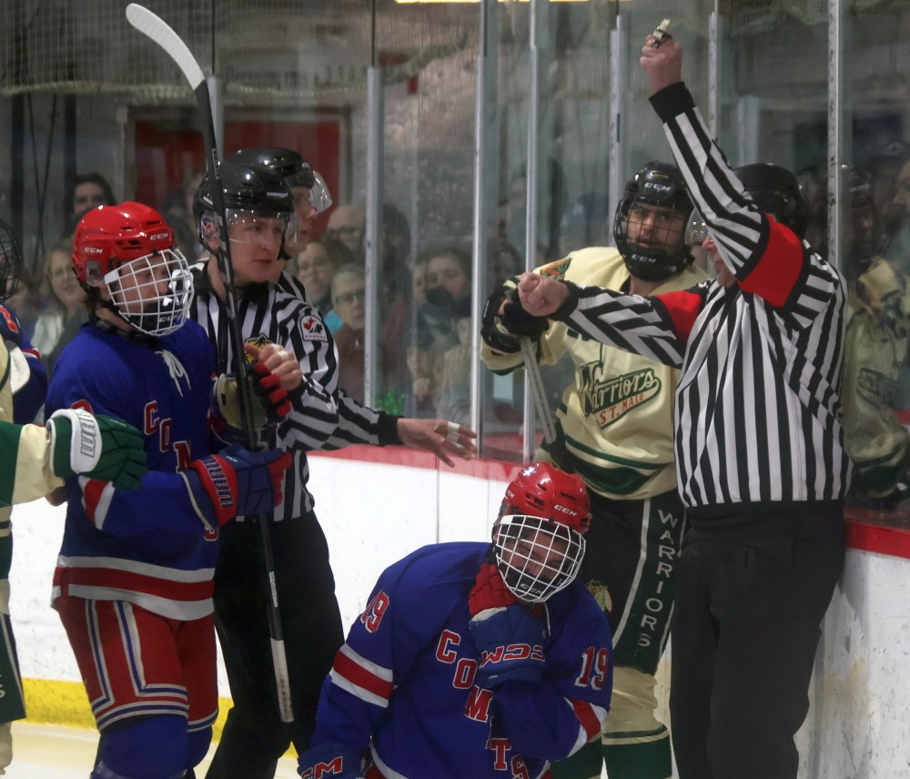 St Malo won back-to-back CRJHL championships, coming back from a 3-2 series deficit against Beausejour. (Cassidy Dankochik The Carillon)