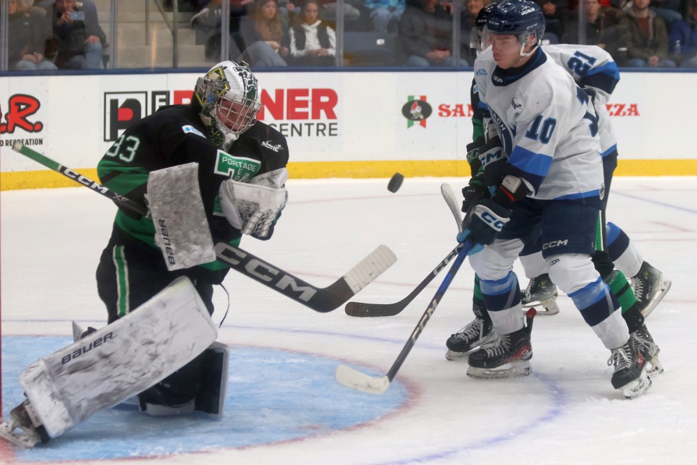 The Steinbach Pistons fell to the Portage Terriers despite a game five win on home ice March 29. (Cassidy Dankochik The Carillon)