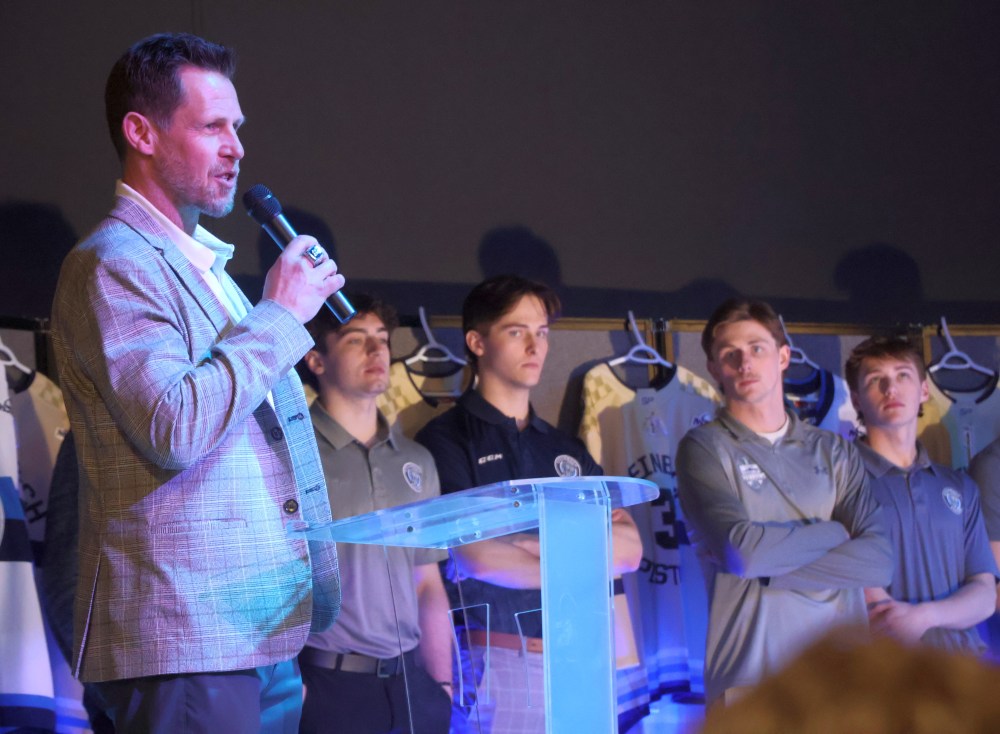 Head coach and general manager Paul Dyck said he was hoping the Pistons year-end banquet would have taken place in May after a long playoff run this year. (Cassidy Dankochik The Carillon)