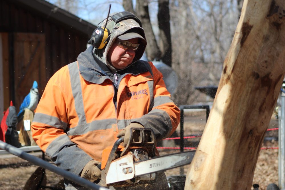 CHRIS GAREAU THE CARILLON
Lawrence carving is always a highlight at the Sugaring Off Festival in St Pierre.