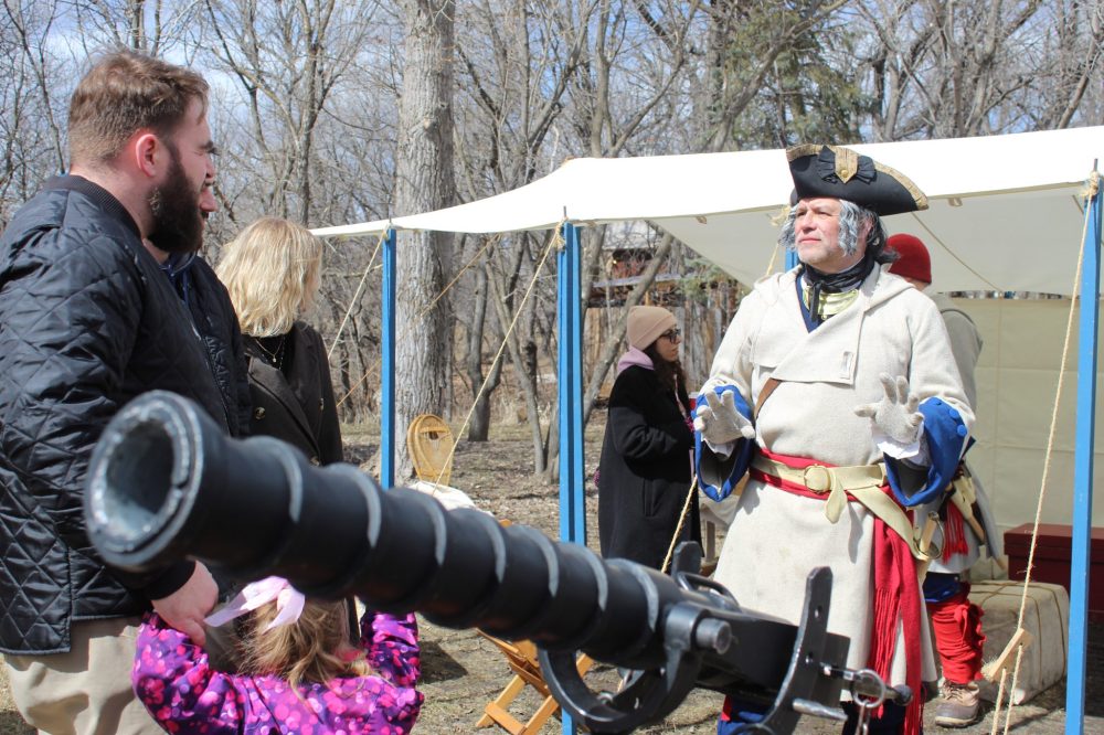 CHRIS GAREAU THE CARILLON
La Compagnie de La Vérendrye from the 1740s came out to the Sugaring Off Festival in St Pierre.