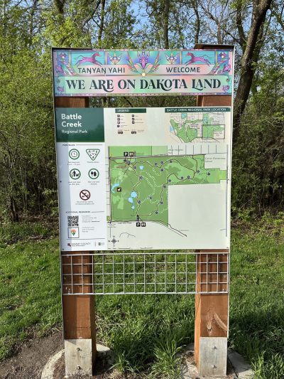 RAMSEY COUNTY PARKS AND RECREATION 

An example of an inclusive artistic sign from Ramsey County.