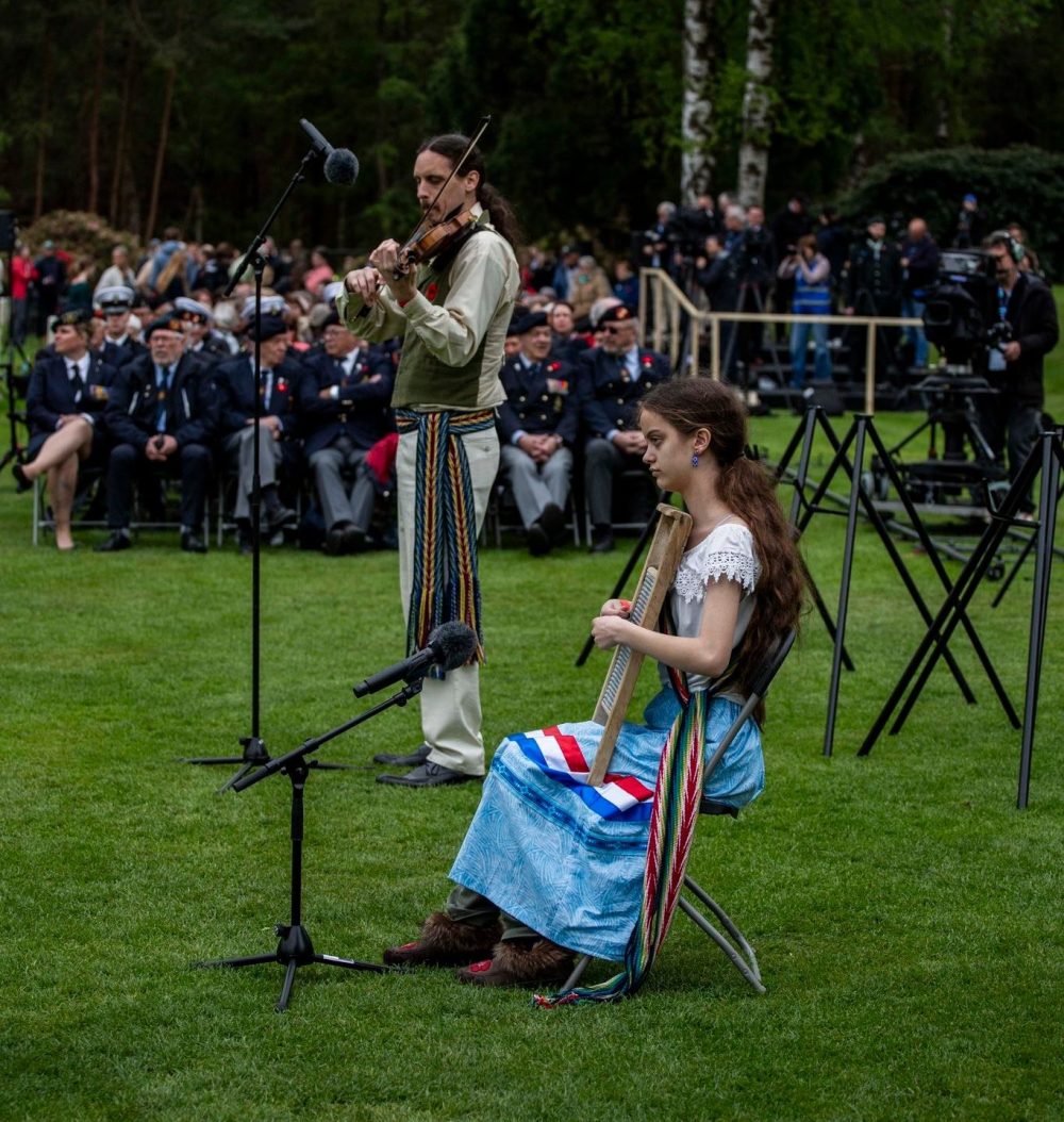 FACEBOOK GILLES CREVIER
Gilles and Sara Crevier perform during at the Groesbeek War Cemetery on VE Day in the Netherlands.