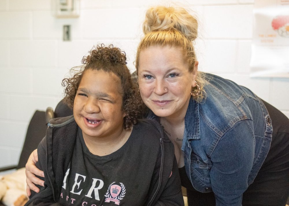 SVJETLANA MLINAREVIC THE CARILLON
Delainey Disna (left) will receive a new wheelchair from Tabs for Wheelchairs in 2026 as her school and 150 organizations around the Southeast collect aluminum tabs and cans for scrap to get her a new wheelchair. Here she is pictured with her mom Shannon Broesky.