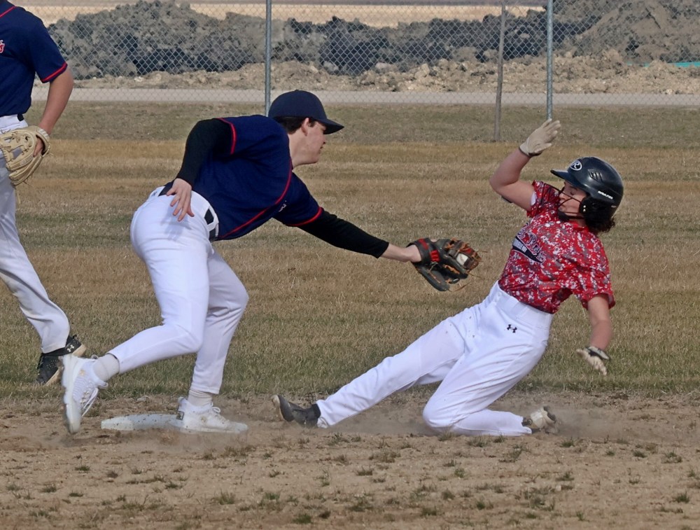 The high school baseball season began in Mitchell May 1. (Cassidy Dankochik The Carillon)