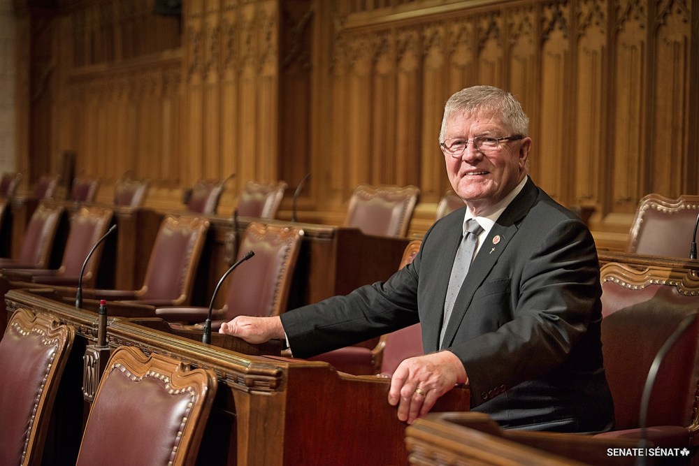 SENATE OF CANADA
Former Senator Don Plett at his desk.