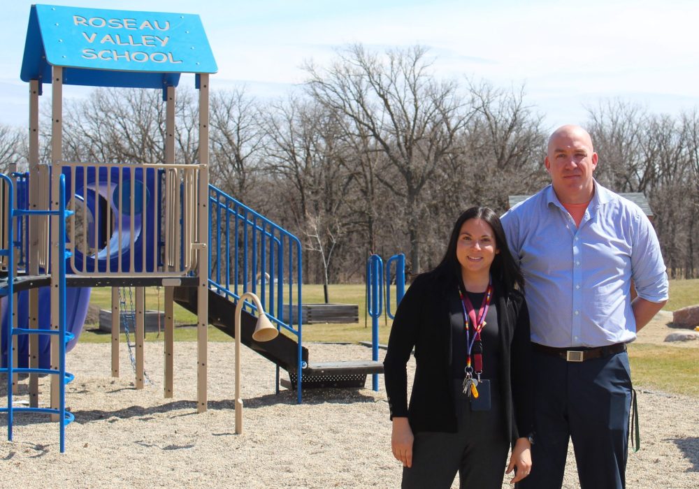 CHRIS GAREAU THE CARILLON
The interim tag has come off for Roseau Valley School principal Jennifer Collette and vice principal Kerry Peterson.