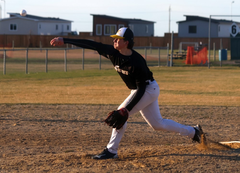 The high school baseball season began in Mitchell May 1. (Cassidy Dankochik The Carillon)
