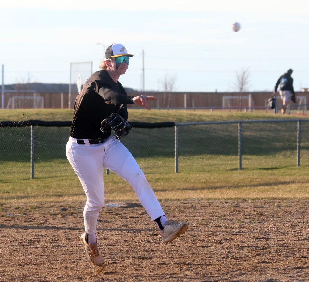 The high school baseball season began in Mitchell May 1. (Cassidy Dankochik The Carillon)