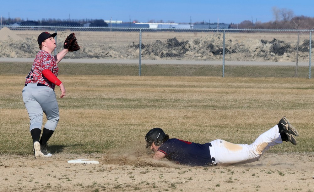 The high school baseball season began in Mitchell May 1. (Cassidy Dankochik The Carillon)