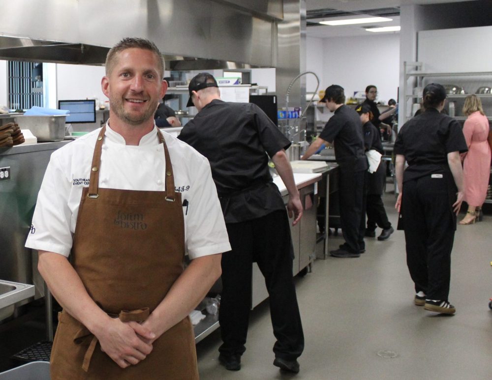 CHRIS GAREAU THE CARILLON
Southeast Event Centre and HyLife corporate Chef JP Charpentier gets cooking in the kitchen he helped design ahead of Taste of Steinbach.