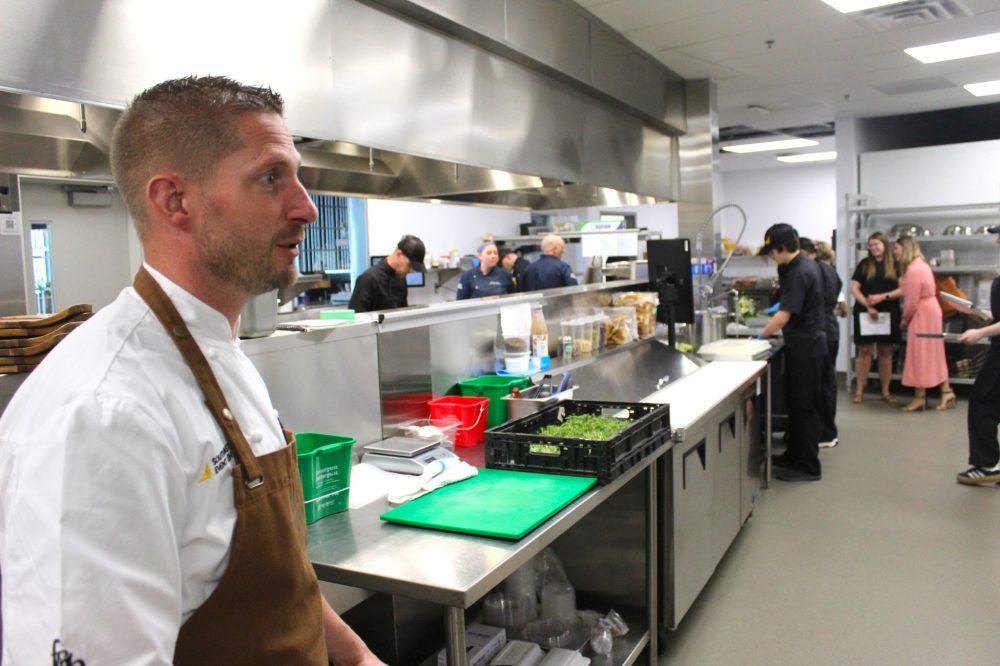CHRIS GAREAU THE CARILLON
Southeast Event Centre and HyLife corporate Chef JP Charpentier gets cooking in the kitchen he helped design ahead of Taste of Steinbach.