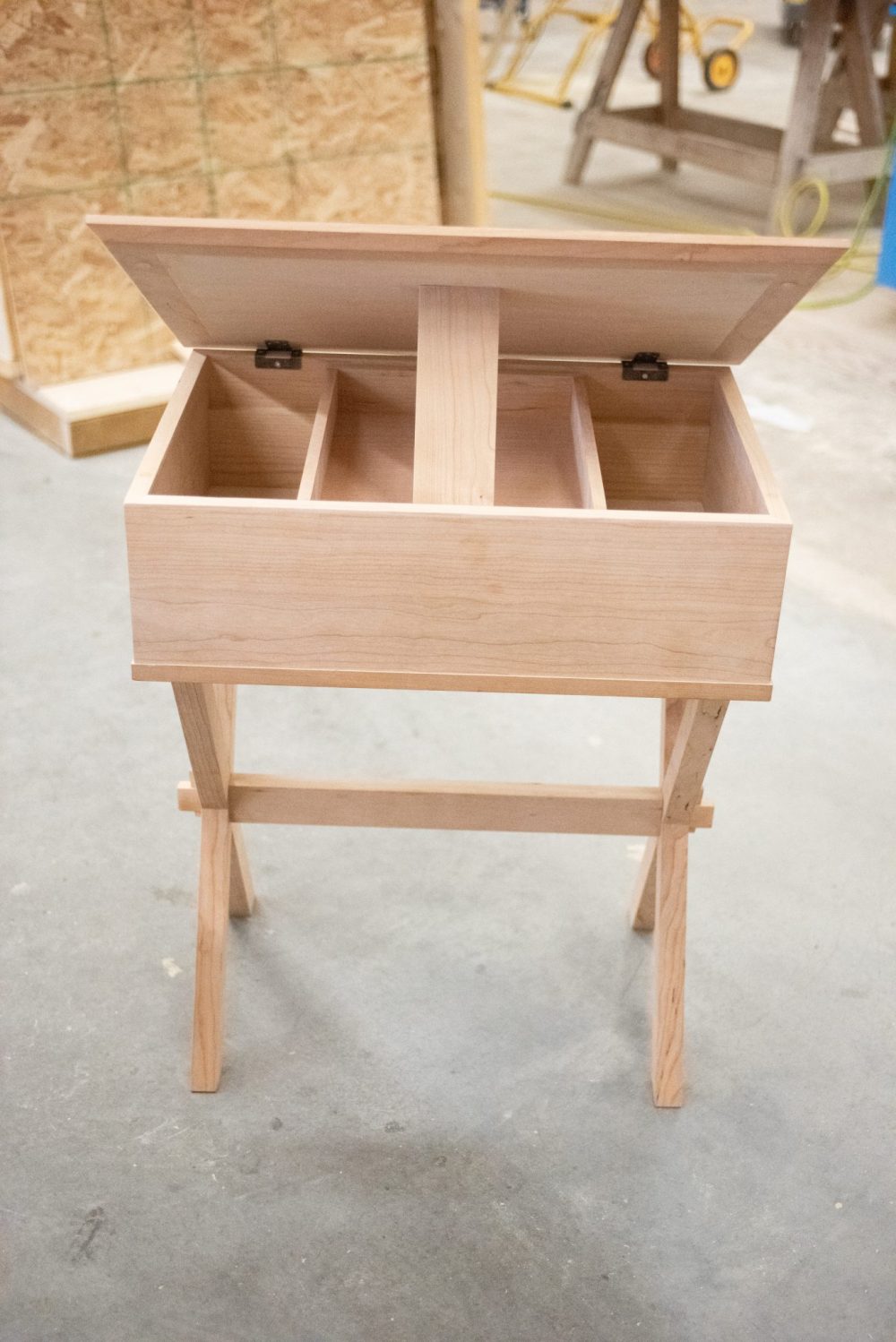 SVJETLANA MLINAREVIC THE CARILLON
Steinbach Regional Secondary School student Connor Brick won Gold in the provincial and national legs of Skills Canada competition, which sees high school students from across the province and country compete in the trades. Depicted here is the table he built during the national competition.