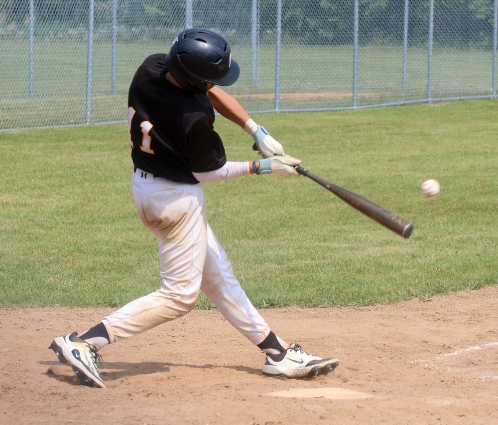 Action from the MHSAA baseball championships in Stonewall. (Cassidy Dankochik The Carillon)