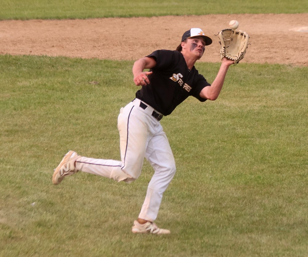 Jackson Penner was named a tournament all-star for the SRSS Sabres as they finished second at the MHSAA baseball Provincial championships. (Cassidy Dankochik The Carillon)