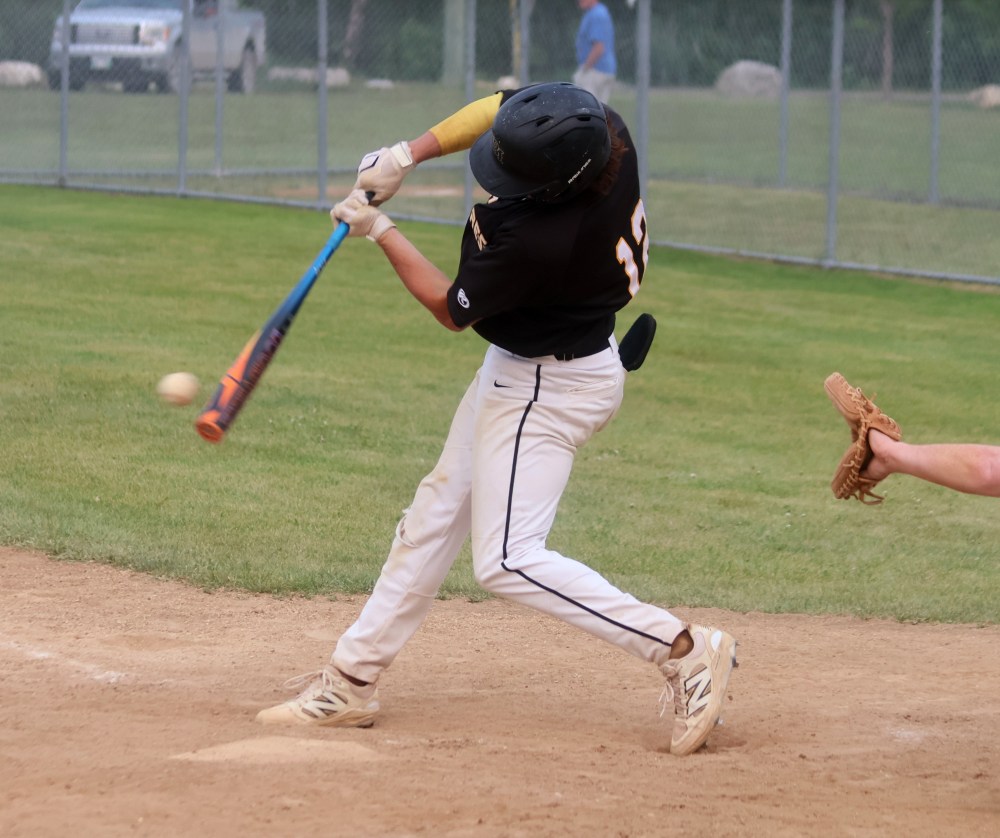 Action from the MHSAA baseball championships in Stonewall. (Cassidy Dankochik The Carillon)