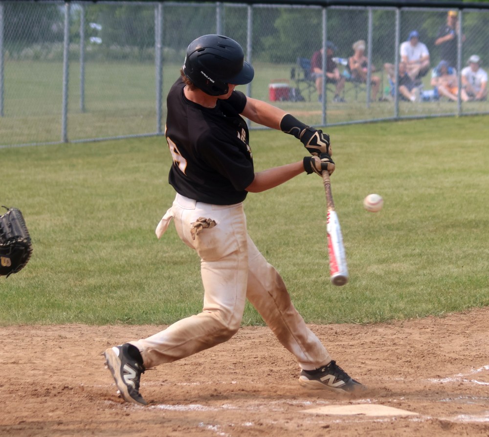 Action from the MHSAA baseball championships in Stonewall. (Cassidy Dankochik The Carillon)