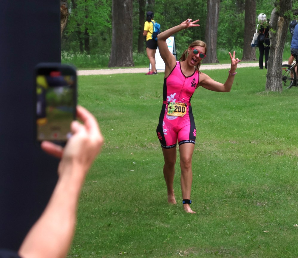 The annual St Malo Triathlon was held June 21 in the provincial park. (Cassidy Dankochik The Carillon)