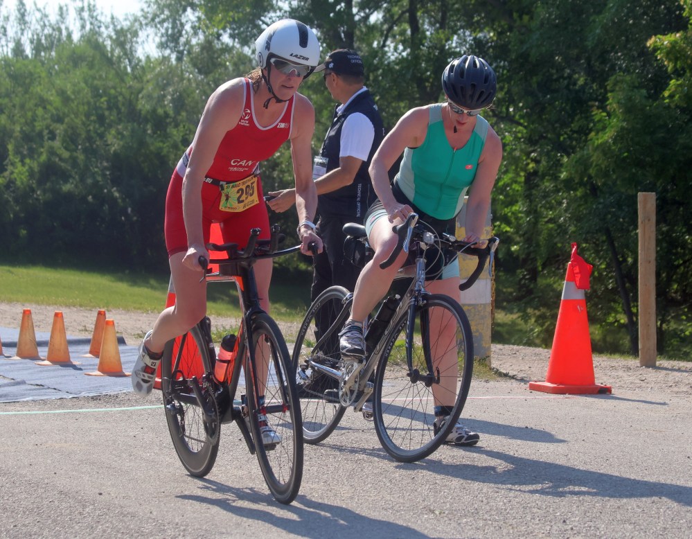 The annual St Malo Triathlon was held June 21 in the provincial park. (Cassidy Dankochik The Carillon)