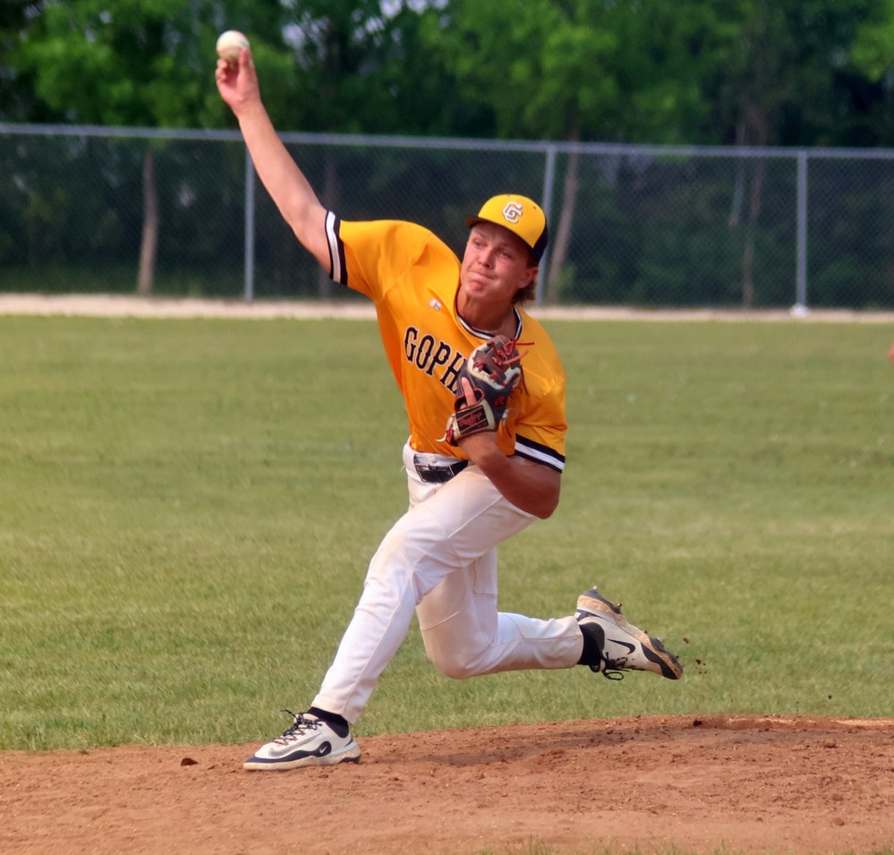 Garden City's Lincoln Carriere was named tournament MVP, allowing only two hits in the final. (Cassidy Dankochik The Carillon)