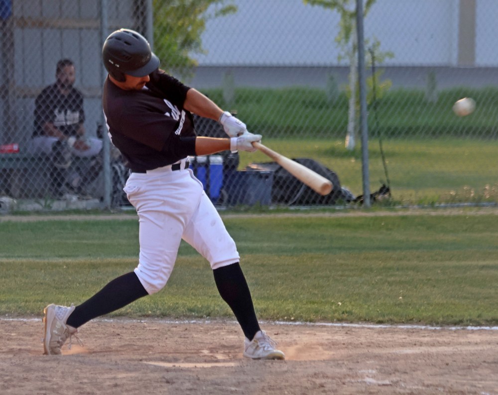 The Carillon Sultans defeated North Winnipeg in Winnipeg Senior Baseball League action at A.D. Penner Park May 27. (Cassidy Dankochik The Carillon)
