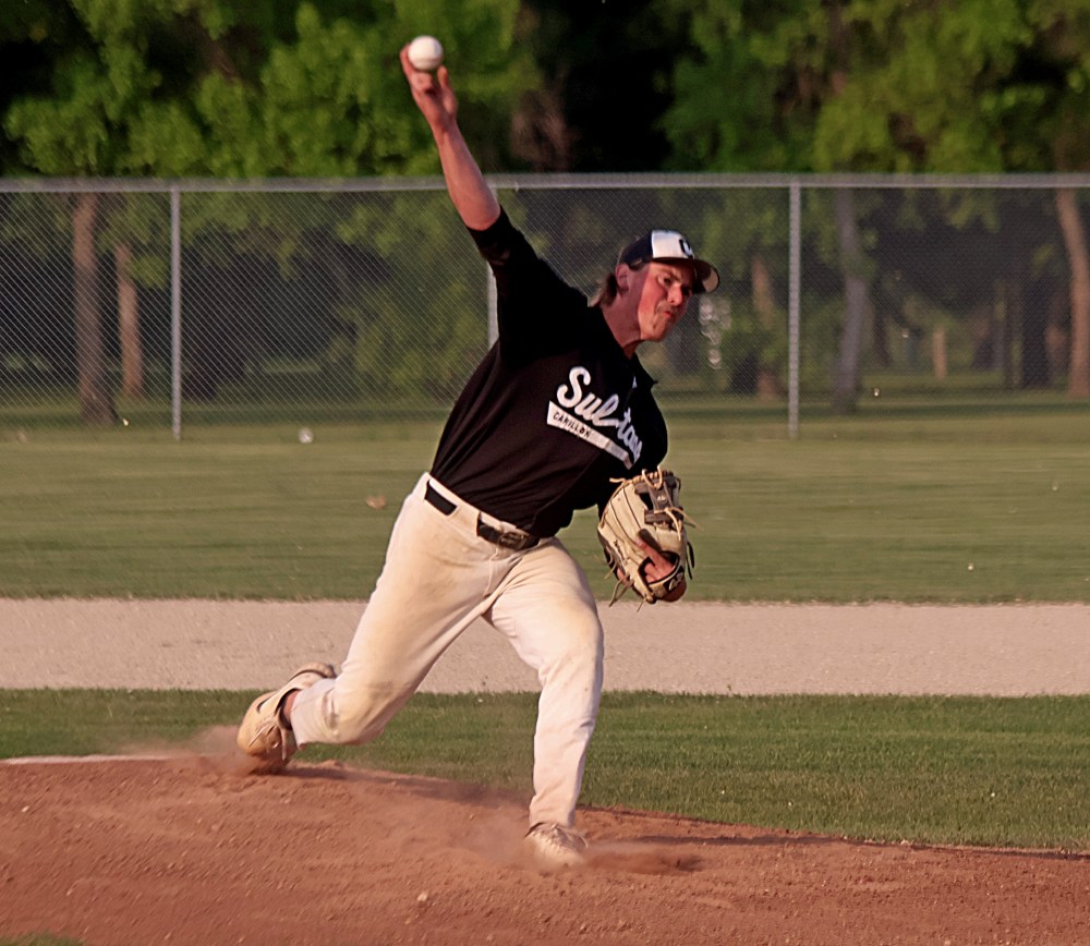 The Carillon Sultans defeated North Winnipeg in Winnipeg Senior Baseball League action at A.D. Penner Park May 27. (Cassidy Dankochik The Carillon)